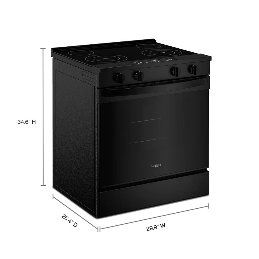 30-inch Electric Range with No Preheat and Slow Cook Modes WSES3130SB