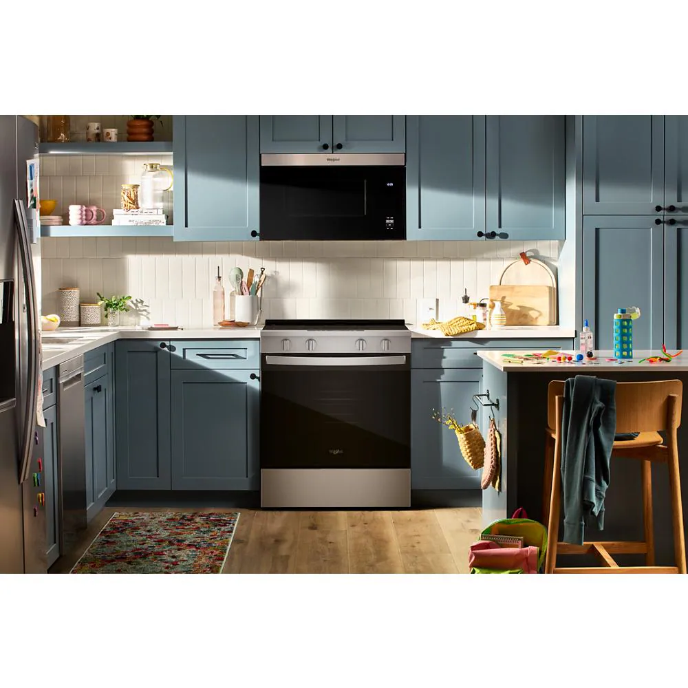 30-inch Electric Smart Range with Air Cooking Technology and Steam Clean WSES4530TS