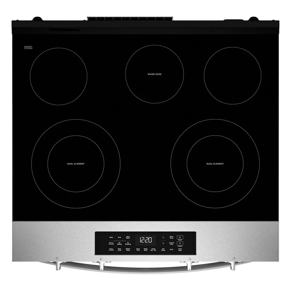 30-inch Electric Smart Range with Air Cooking Technology and Steam Clean WSES4530TS