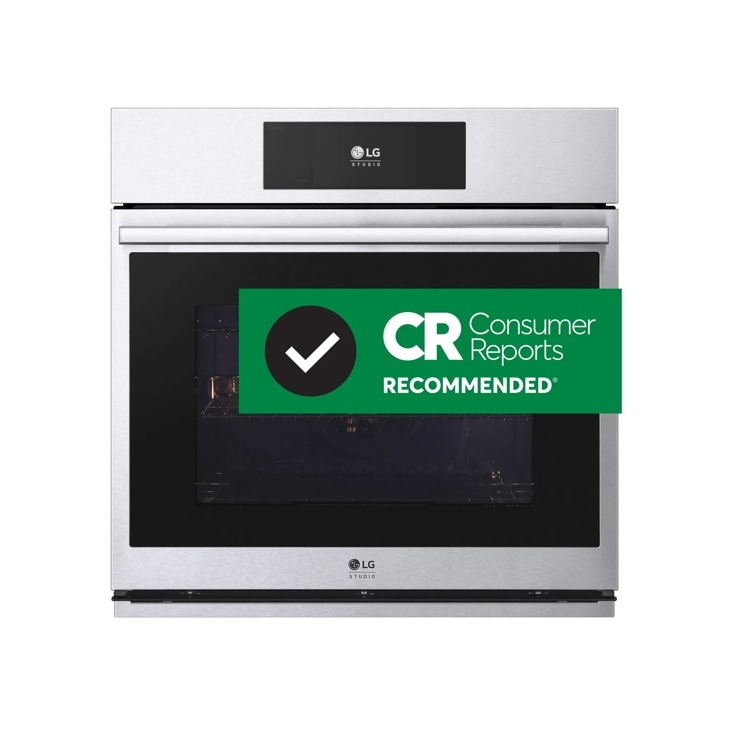 LG STUDIO 4.7 cu. ft. Smart InstaView® Electric Single Built-In Wall Oven with Air Fry & Steam Sous Vide WSES4728F