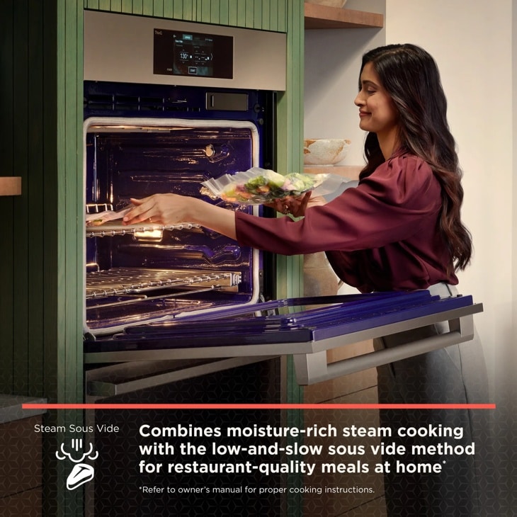 LG STUDIO 4.7 cu. ft. Smart InstaView® Electric Single Built-In Wall Oven with Air Fry & Steam Sous Vide WSES4728F