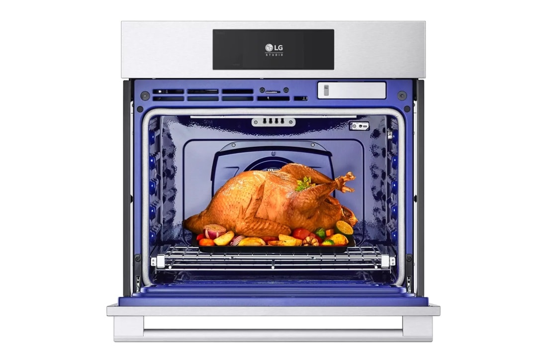 LG STUDIO 4.7 cu. ft. Smart InstaView® Electric Single Built-In Wall Oven with Air Fry & Steam Sous Vide WSES4728F