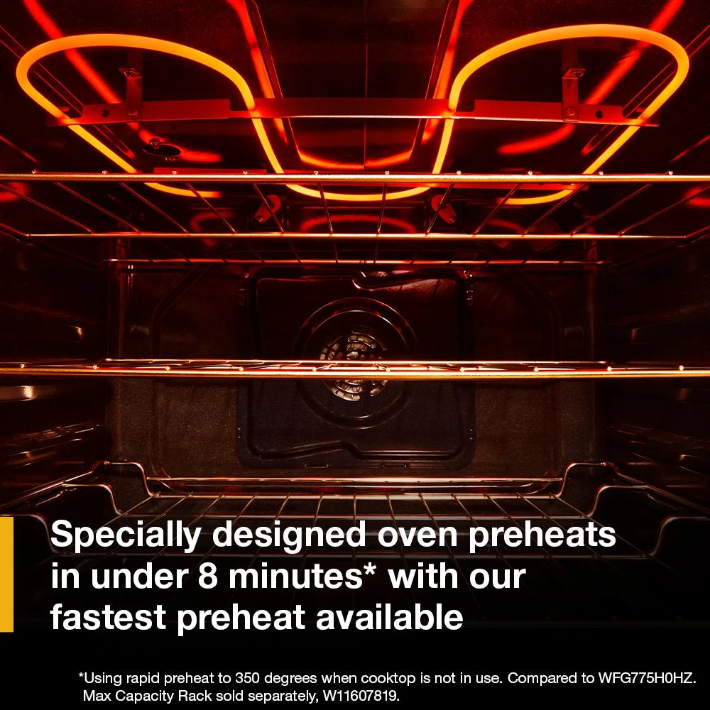 30-inch Smart Slide in Electric Range with Air Cooking Technology, No Preheat Air Fry, WipeClean™ Coating, Steam/Self Clean and High Speed Preheat WSES7530RZ