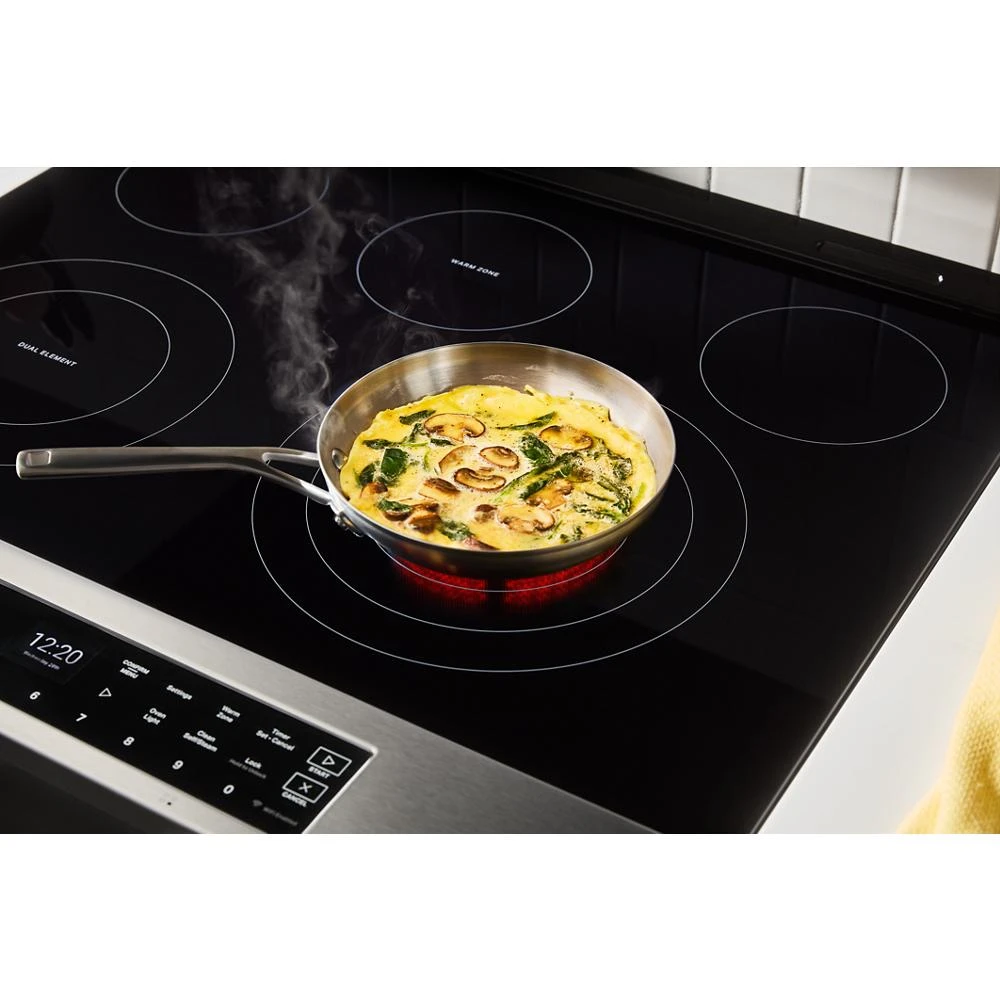 30-inch Smart Slide in Electric Range with Air Cooking Technology, No Preheat Air Fry, WipeClean™ Coating, Steam/Self Clean and High Speed Preheat WSES7530RZ