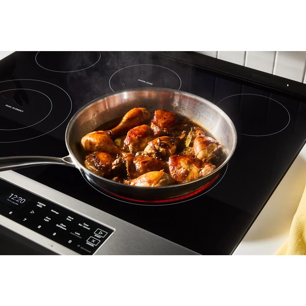30-inch Smart Slide in Electric Range with Air Cooking Technology, No Preheat Air Fry, WipeClean™ Coating, Steam/Self Clean and High Speed Preheat WSES7530RZ