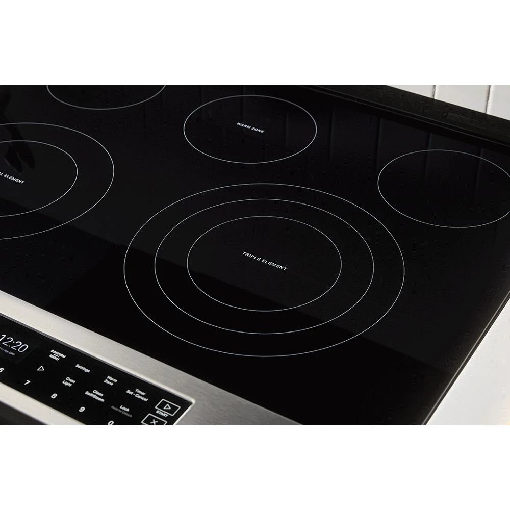 30-inch Smart Slide in Electric Range with Air Cooking Technology, No Preheat Air Fry, WipeClean™ Coating, Steam/Self Clean and High Speed Preheat WSES7530RZ