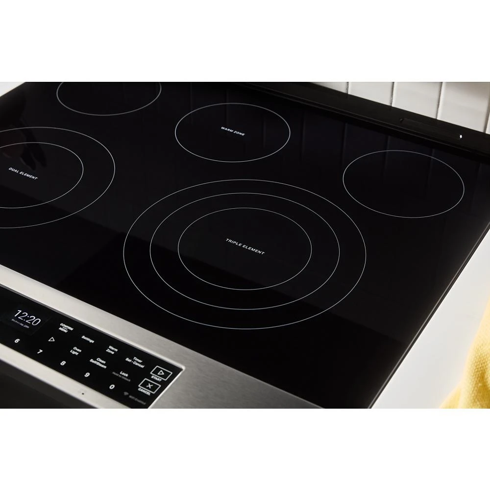 30-inch Smart Slide in Electric Range with Air Cooking Technology, No Preheat Air Fry, WipeClean™ Coating, Steam/Self Clean and High Speed Preheat WSES7530RZ
