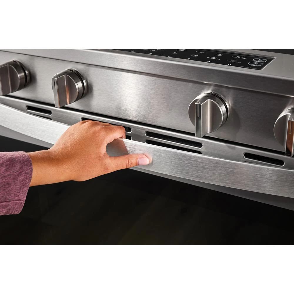 30-inch Smart Slide in Electric Range with Air Cooking Technology, No Preheat Air Fry, WipeClean™ Coating, Steam/Self Clean and High Speed Preheat WSES7530RZ