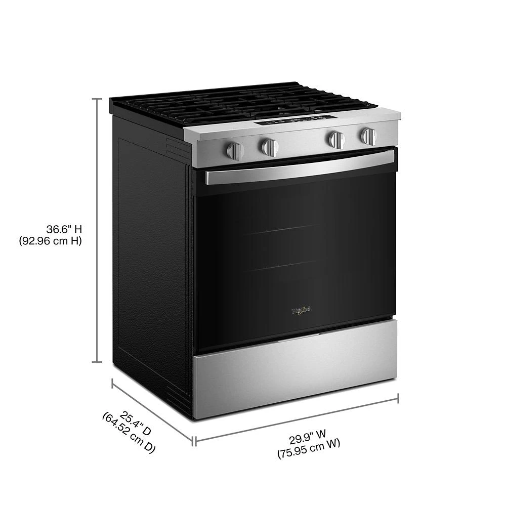 30-inch Gas Range with No Preheat and Slow Cook Modes WSGS3330TS