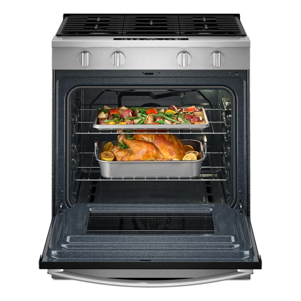 30-inch Gas Smart Range with Air Cooking Technology and Steam Clean WSGS4530TS
