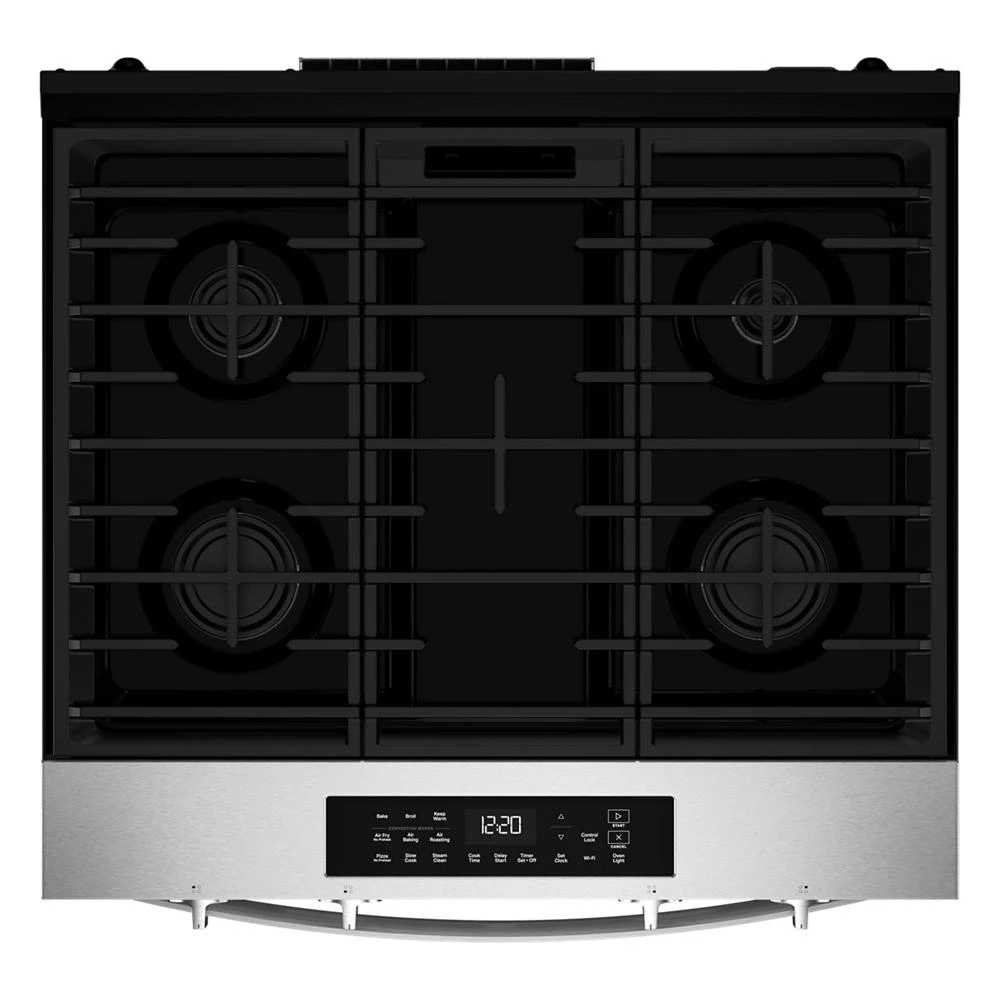 30-inch Gas Smart Range with Air Cooking Technology and Steam Clean WSGS4530TS