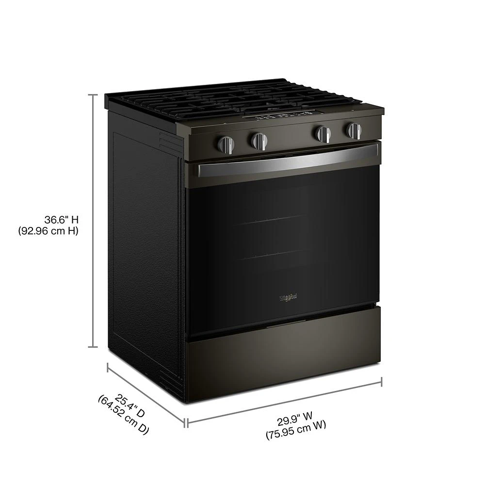 30-inch Gas Smart Range with Air Cooking Technology and Steam Clean WSGS4530TV