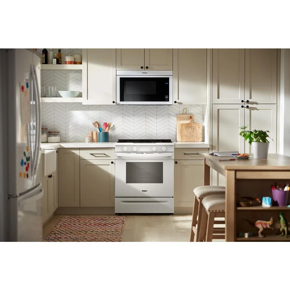 30-inch Gas Smart Range with Air Cooking Technology and Steam Clean WSGS4530TW