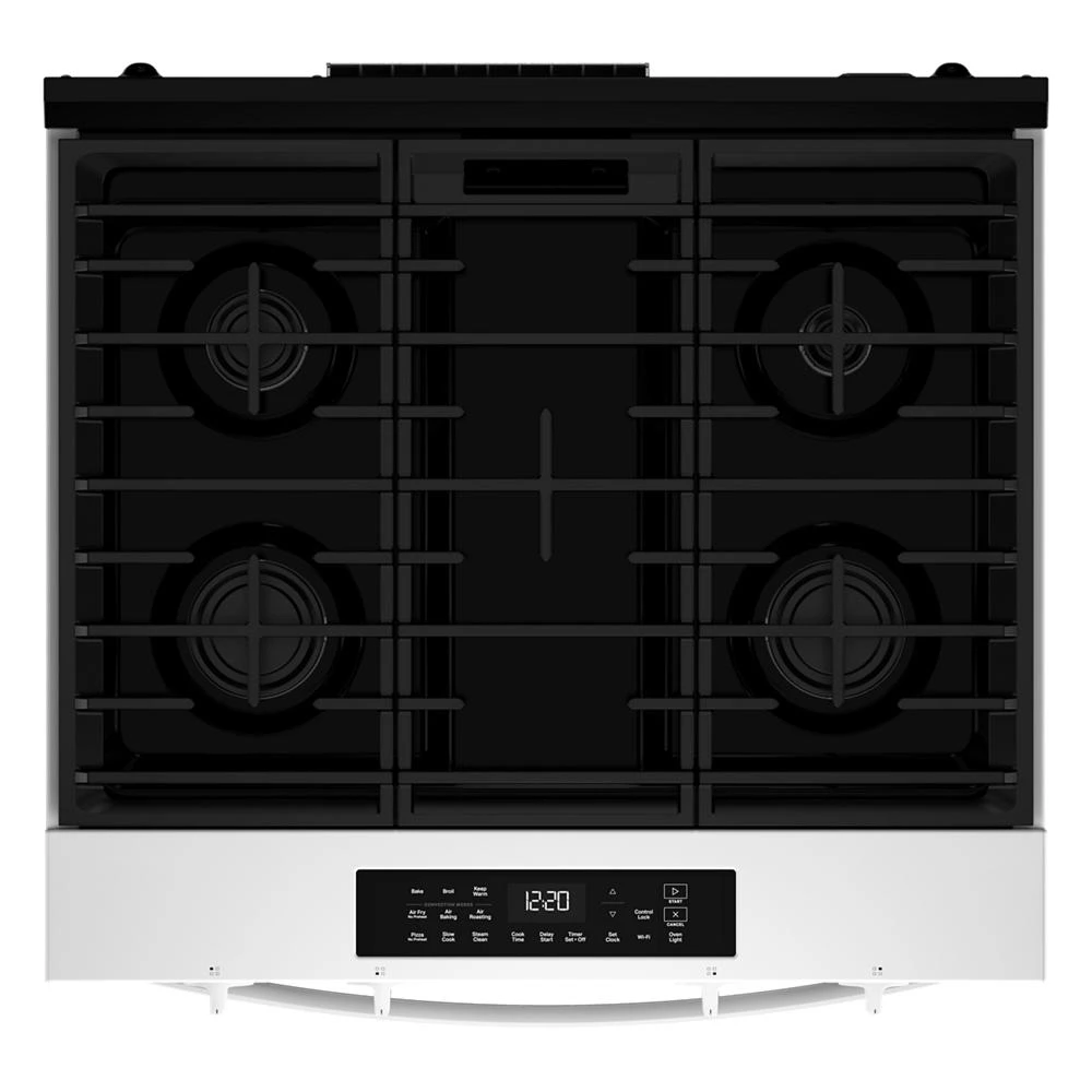 30-inch Gas Smart Range with Air Cooking Technology and Steam Clean WSGS4530TW