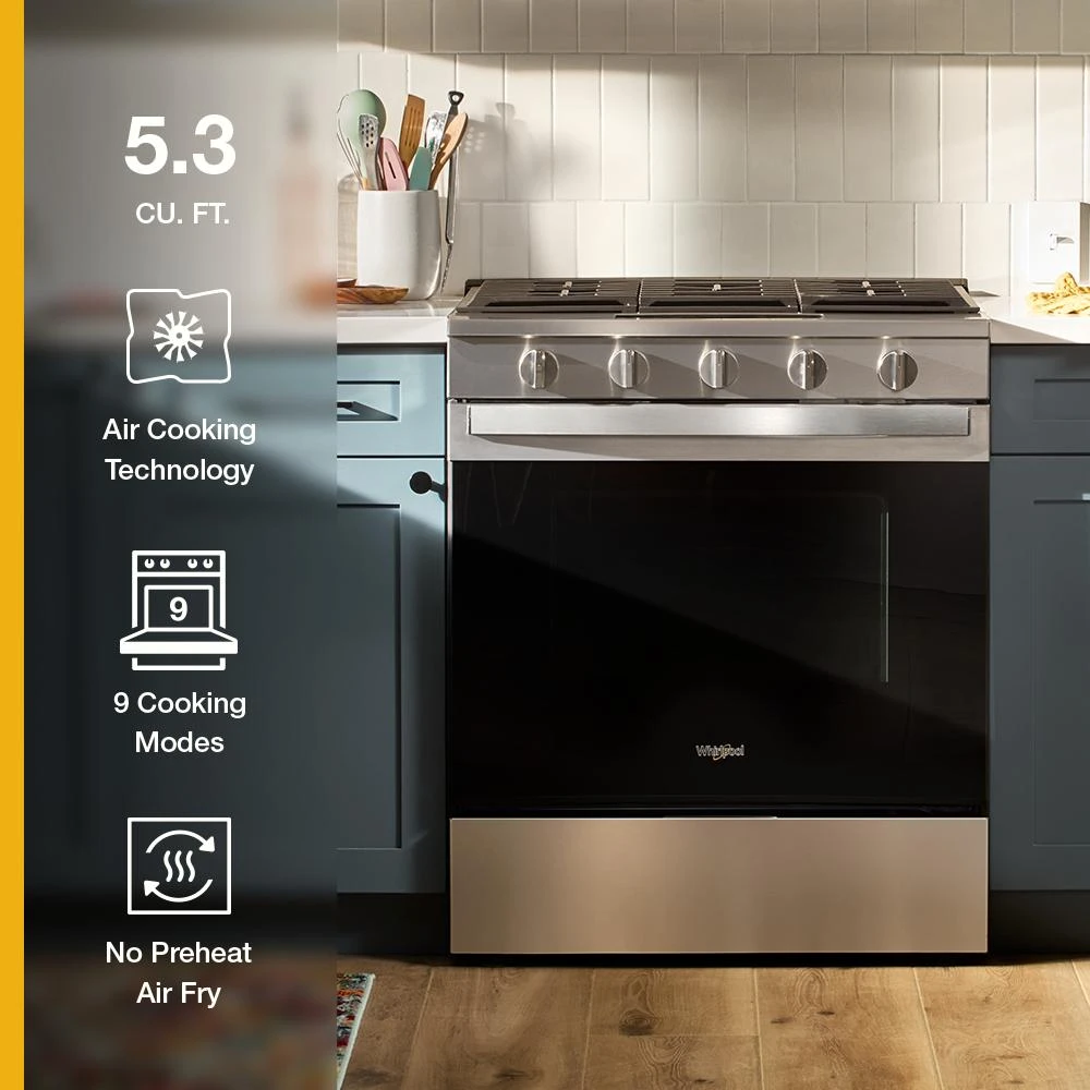 30-inch Gas Smart Range with Air Cooking Technology WSGS5030SB