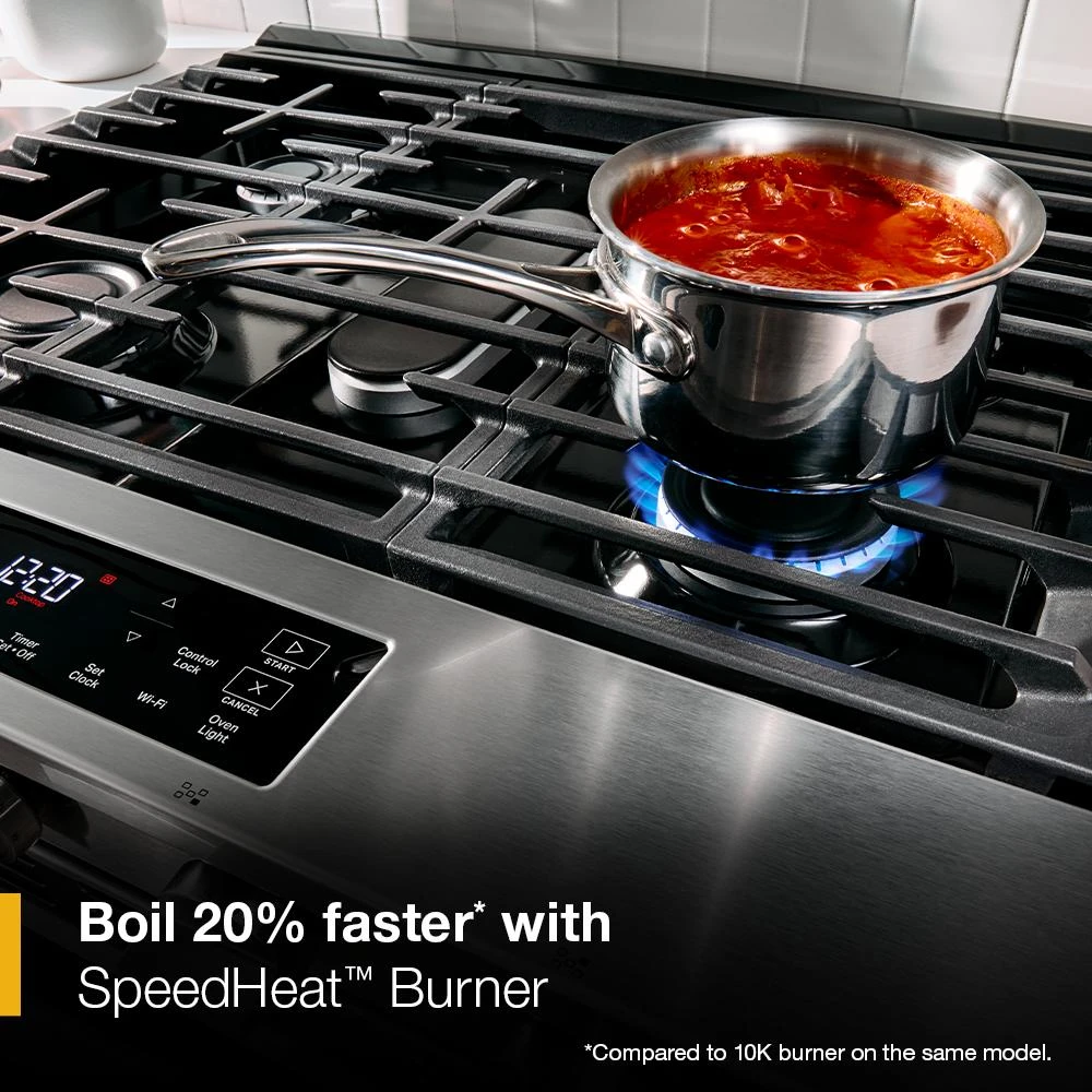 30-inch Gas Smart Range with Air Cooking Technology WSGS5030SB