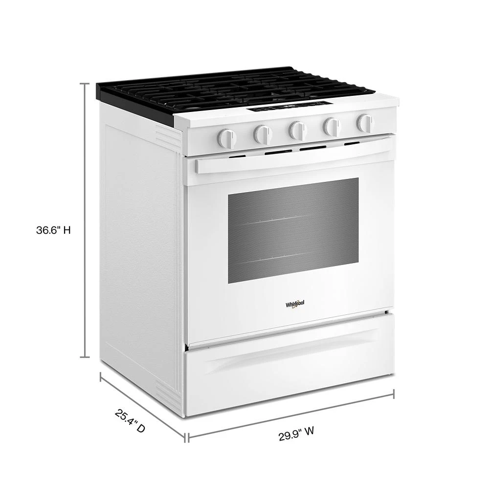 30" Gas Slide-In Range with Air Fry WSGS5030SW