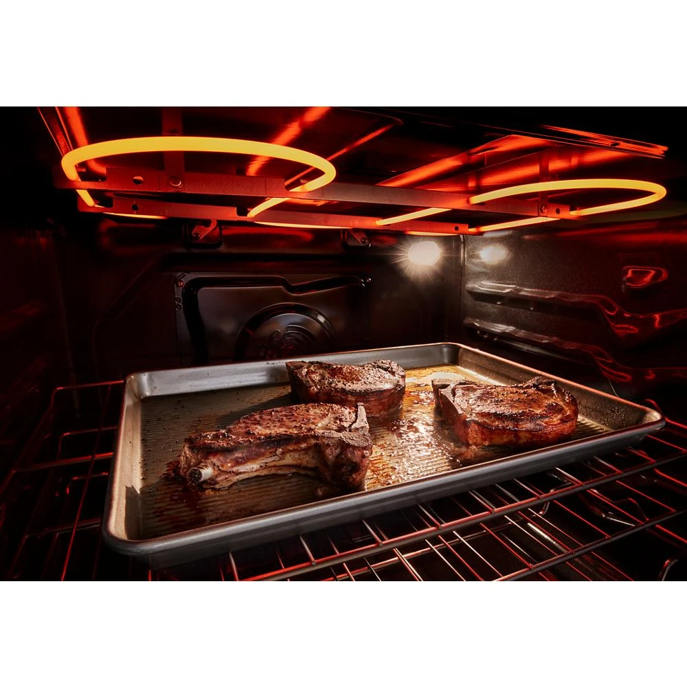 30-inch Smart Slide In Gas Range with Air Cooking Technology, No Preheat Air Fry, Steam/Self Clean and High Speed Preheat WSGS7530RV