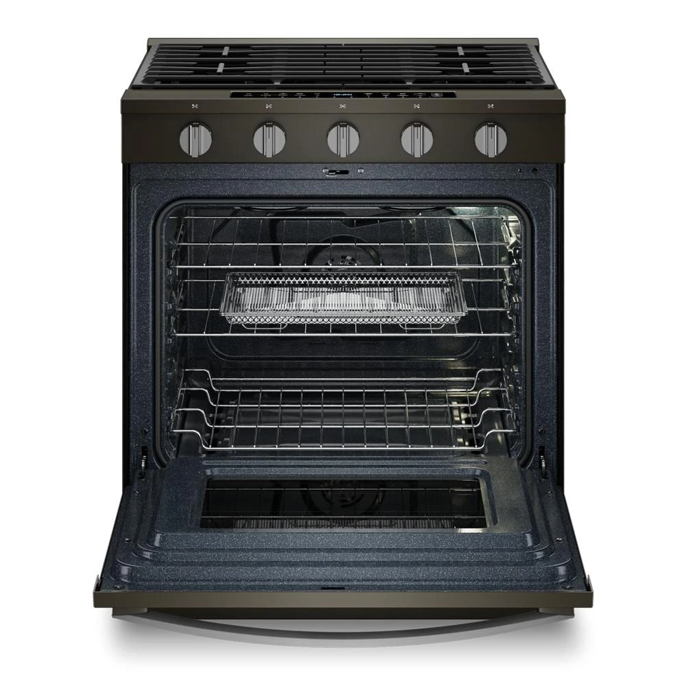 30-inch Smart Slide In Gas Range with Air Cooking Technology, No Preheat Air Fry, Steam/Self Clean and High Speed Preheat WSGS7530RV