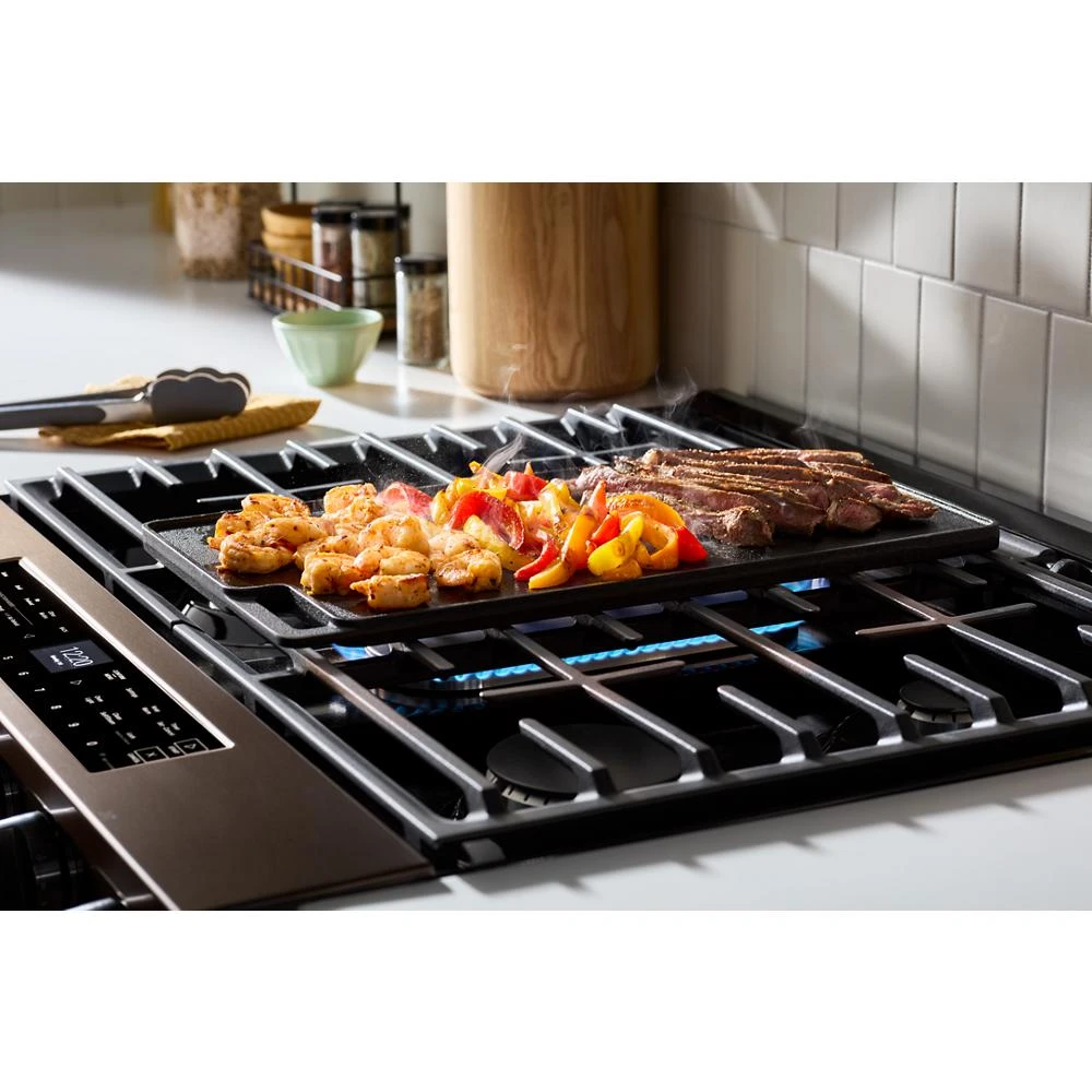 30-inch Smart Slide In Gas Range with Air Cooking Technology, No Preheat Air Fry, Steam/Self Clean and High Speed Preheat WSGS7530RV