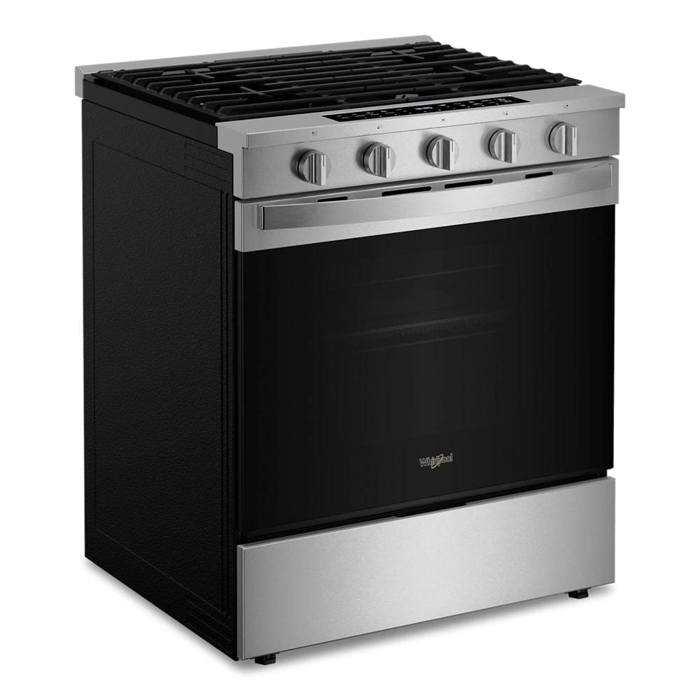 30-inch Smart Slide In Gas Range with Air Cooking Technology, No Preheat Air Fry, Steam/Self Clean and High Speed Preheat WSGS7530RZ