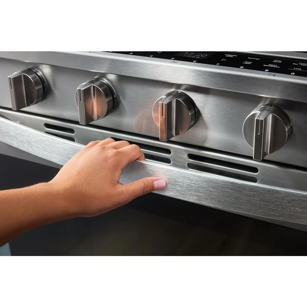 30-inch Smart Slide In Gas Range with Air Cooking Technology, No Preheat Air Fry, Steam/Self Clean and High Speed Preheat WSGS7530RZ