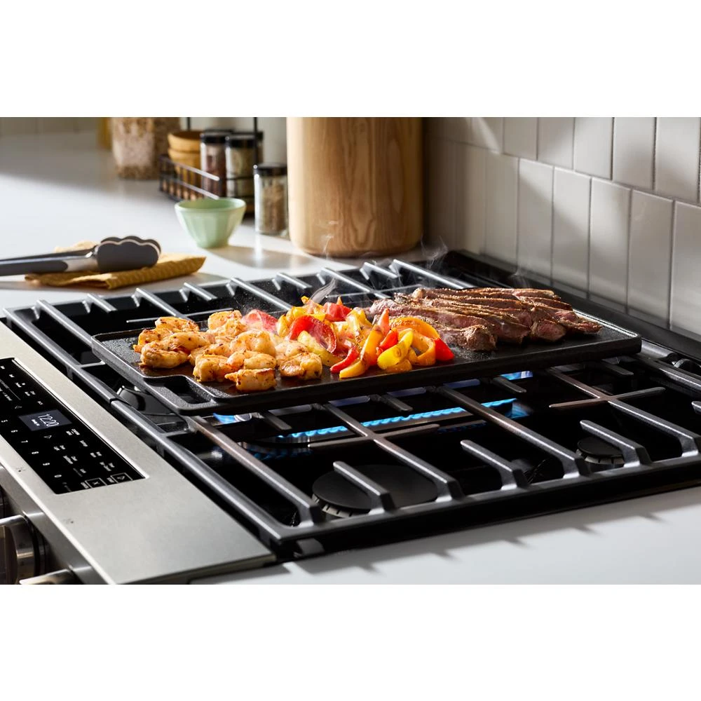 30-inch Smart Slide In Gas Range with Air Cooking Technology, No Preheat Air Fry, Steam/Self Clean and High Speed Preheat WSGS7530RZ