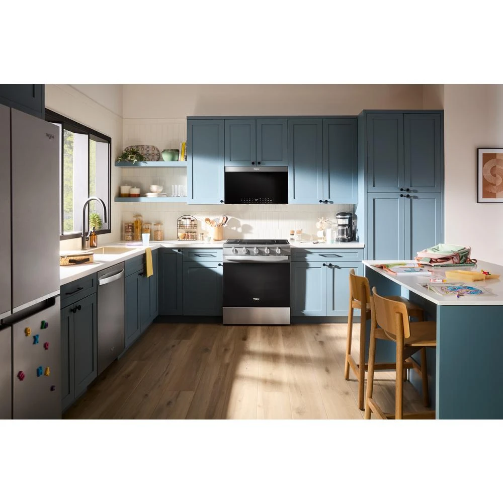 30-inch Smart Slide In Gas Range with Air Cooking Technology, No Preheat Air Fry, Steam/Self Clean and High Speed Preheat WSGS7530RZ