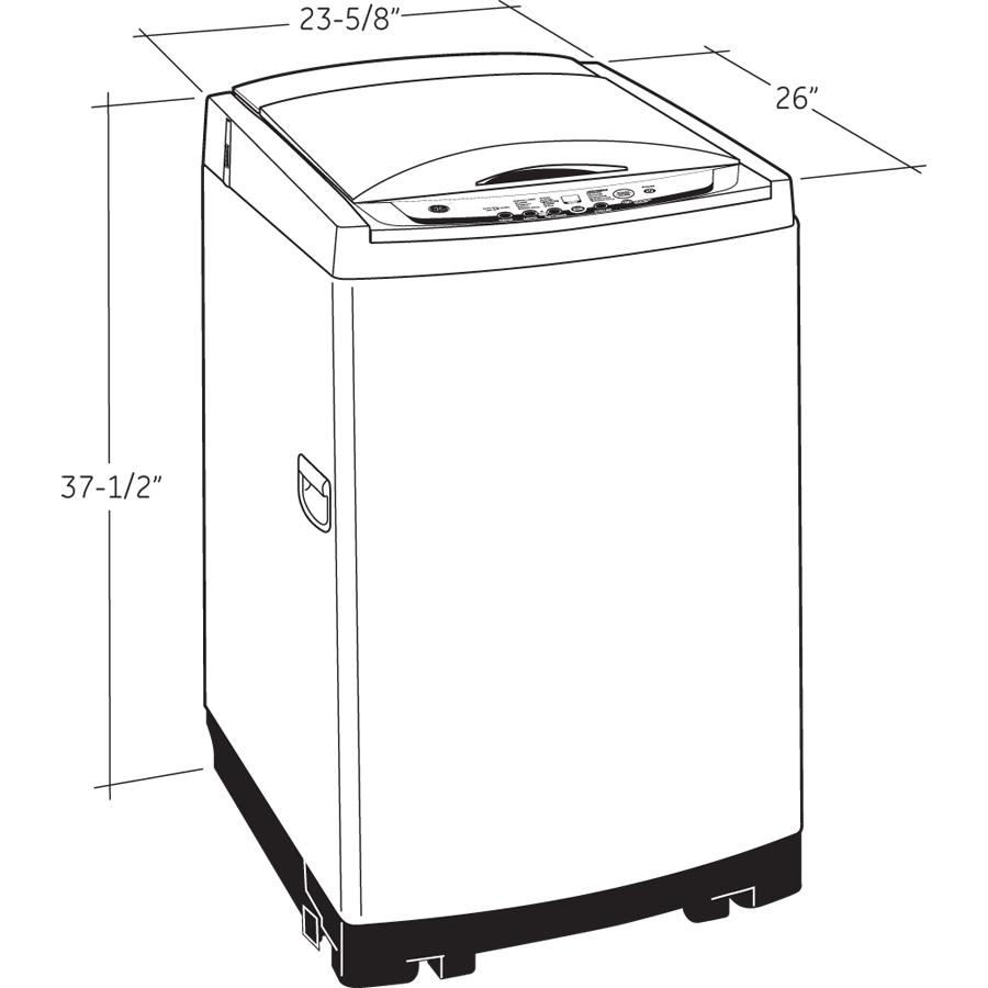 Space-Saving 2.7 DOE Cu. Ft. Capacity Portable Washer with Stainless Steel Basket WSLP1500JWW