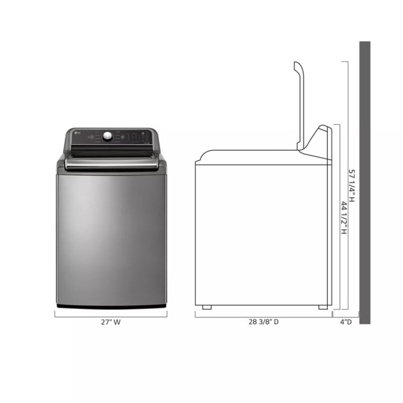 5.5 cu.ft. Mega Capacity Smart wi-fi Enabled Top Load Washer with TurboWash3D™ Technology WT7400CV