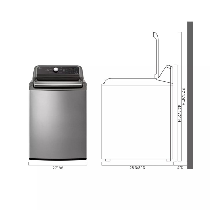 5.3 cu.ft. Mega Capacity Smart wi-fi Enabled Top Load Washer with 4-Way™ Agitator & TurboWash3D™ Technology WT7405CV