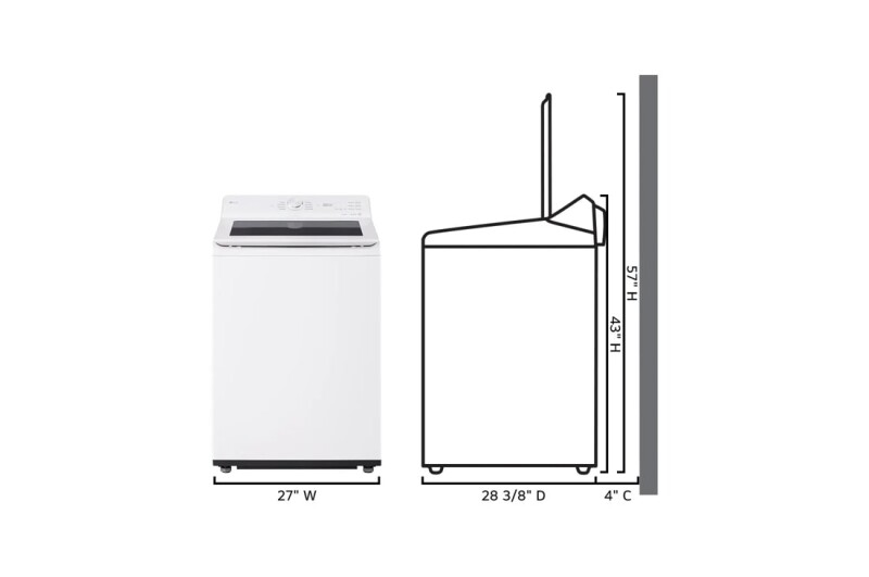 4.8 cu. ft. Mega Capacity Smart Top Load Washer with 4-Way® Agitator, EasyUnload™ & AI Sensing WT8205CW