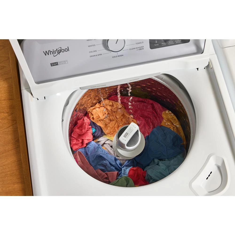 4.2 - 4.3 Cu. Ft. Top Load Washer with 2-in-1 Removable Agitator WTW4107SW