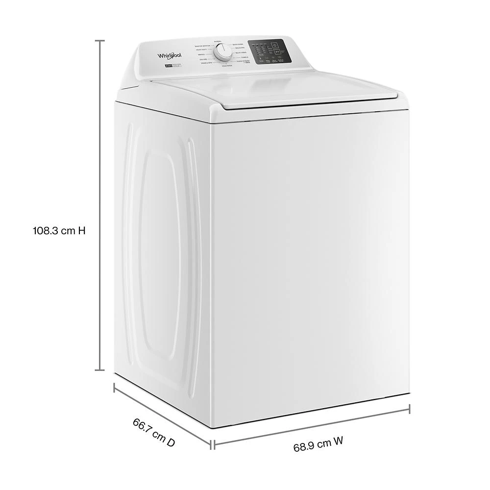 4.2 - 4.3 Cu. Ft. Top Load Washer with 2-in-1 Removable Agitator WTW4107SW