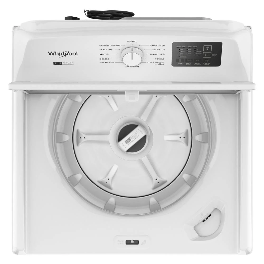 4.2 - 4.3 Cu. Ft. Top Load Washer with 2-in-1 Removable Agitator WTW4107SW