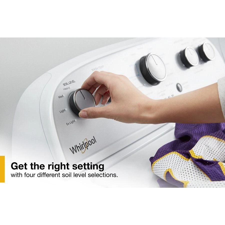 3.8 cu. ft. Top Load Washer with Soaking Cycles, 12 Cycles WTW4955HW