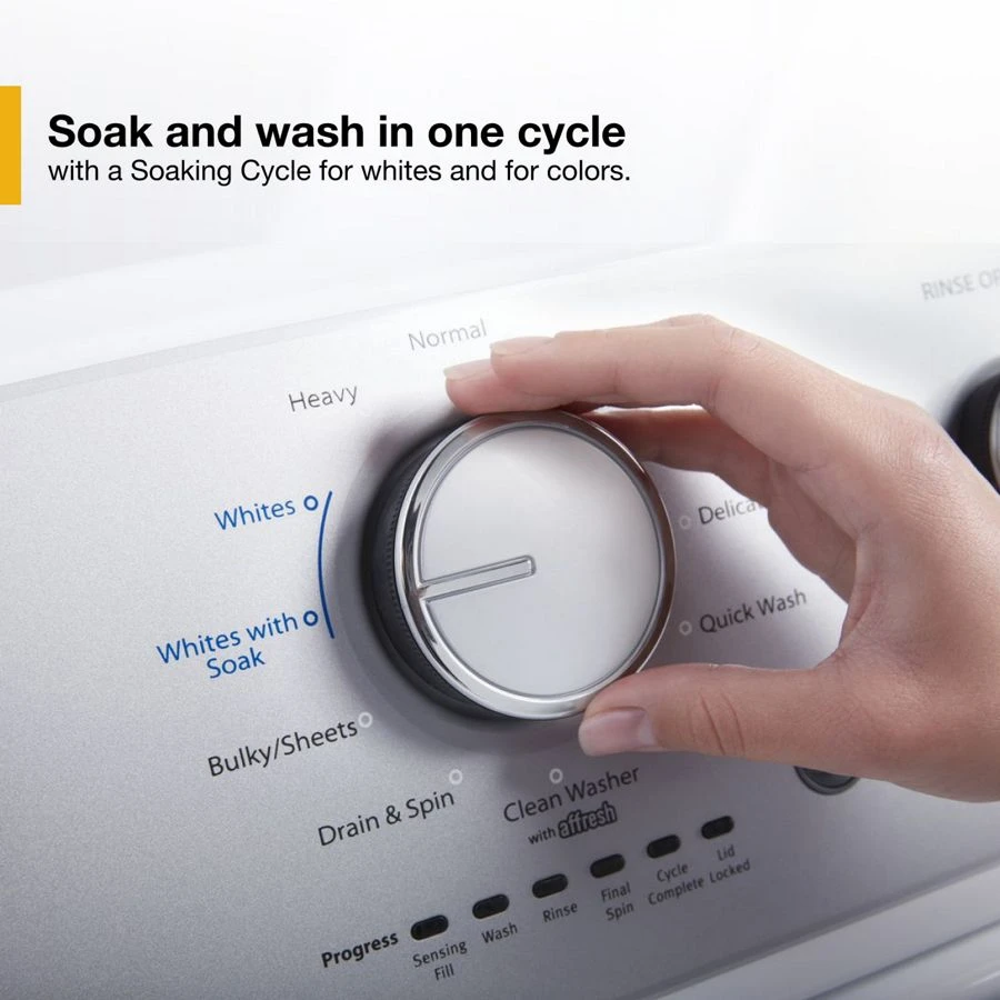 3.8 cu. ft. Top Load Washer with Soaking Cycles, 12 Cycles WTW4955HW