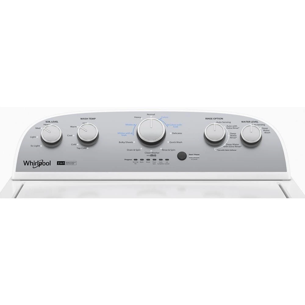 3.8–3.9 Cu. Ft. Top Load Washer with Removable Agitator WTW4957PW