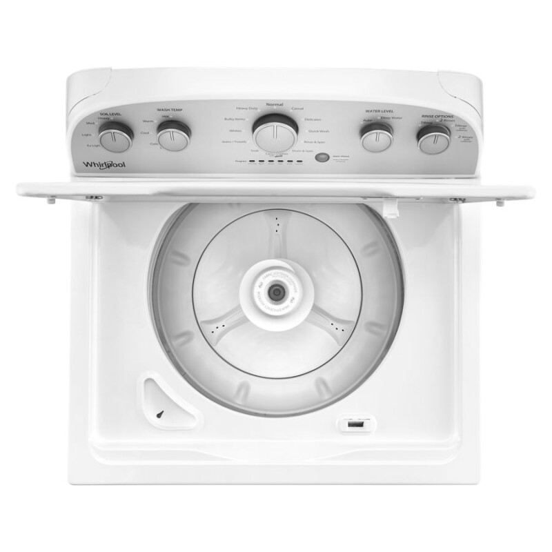 Whirlpool 4.2 cu. ft. High-Efficiency Top Load Washer with Agitator White WTW5005KW Picture 1
