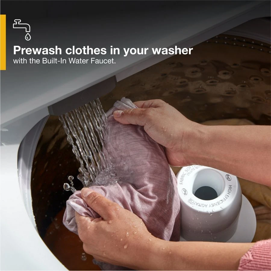 4.5 Cu. Ft. Top Load Agitator Washer with Built-In Faucet WTW5015LW