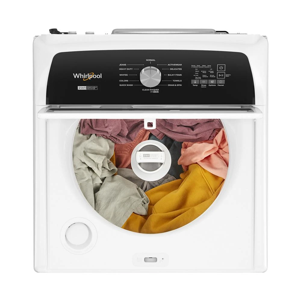 4.7-4.8 Cu. Ft. Top Load Washer with 2 in 1 Removable Agitator WTW5057LW