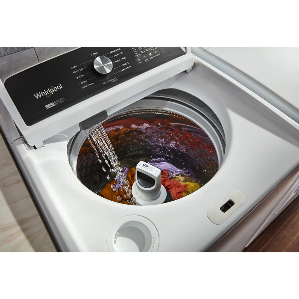 4.7-4.8 Cu. Ft. Top Load Washer with 2 in 1 Removable Agitator WTW5057LW