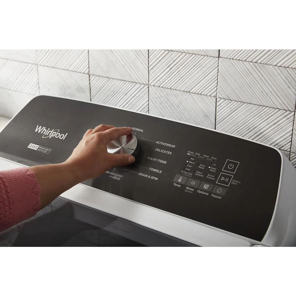 4.7-4.8 Cu. Ft. Top Load Washer with 2 in 1 Removable Agitator WTW5057LW