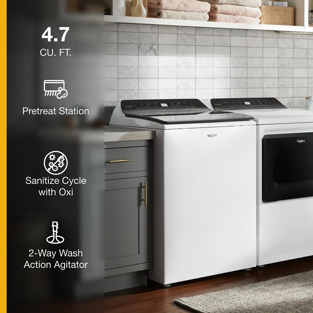 4.7 cu. ft. Top Load Washer with Pretreat Station WTW5105HW