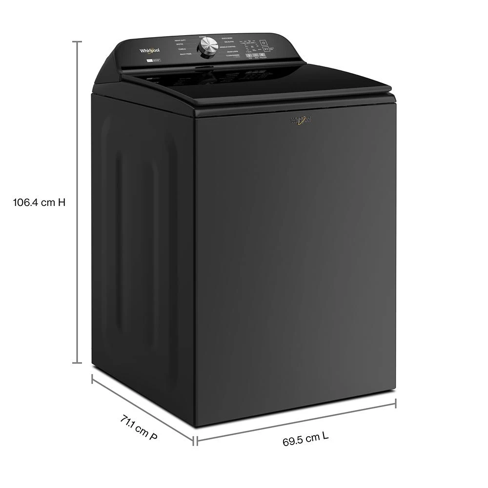 5.2-5.3 Cu. Ft. Top Load Washer with Removable Agitator WTW6157PB