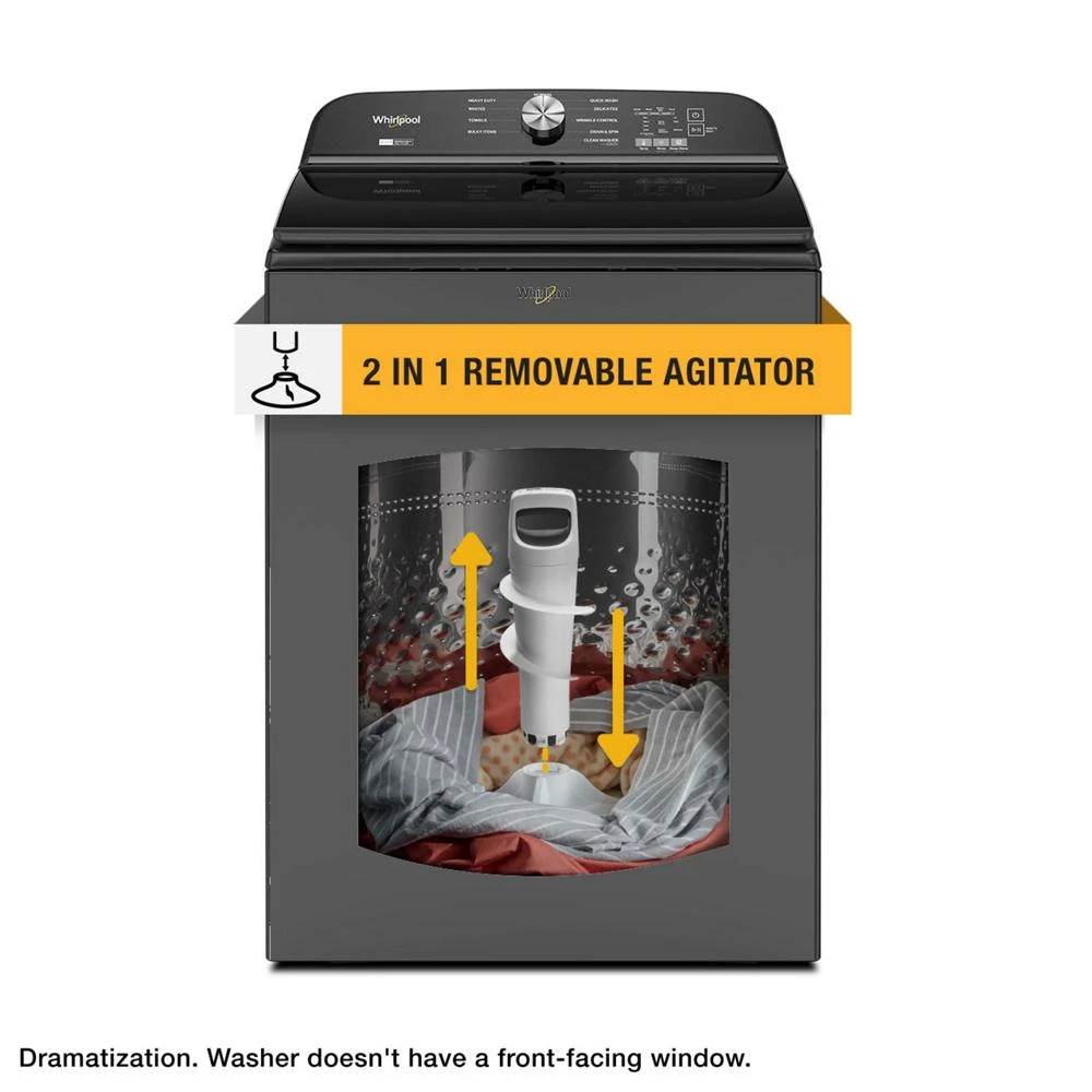 5.2-5.3 Cu. Ft. Top Load Washer with Removable Agitator WTW6157PB