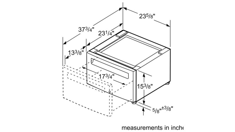 Dryer platform with pull-out WTZPW2XD