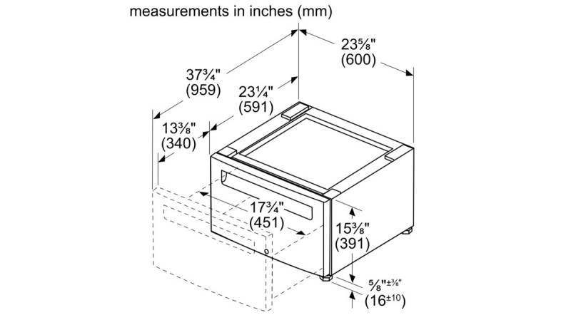 Dryer platform with pull-out WTZPW2XD