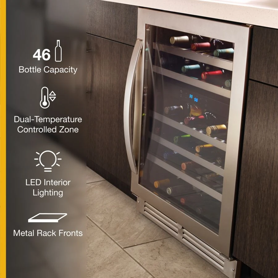24-inch Wide Undercounter Wine Center with 46-Bottle Wine Storage WUW55X24HS