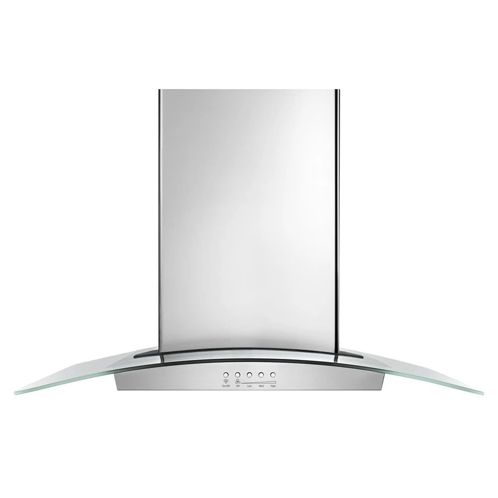 36" Modern Glass Island Mount Range Hood WVI75UC6DS